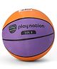 Play Nation Kids Basketball with Inflation Pin Size 3 - Orange Purple| Mini Basketball| Training Ball for Indoor & Outdoor Play| Easy Grip Kids Practice Ball| Pebbled Texture| Strong Bladder & Valve