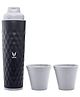 VAYA DRYNK Stainless Steel Water Bottle for Office, 525ml Vacuum Insulated Flask Water Bottle with Gupler Lid, Black