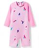 KIDLINGSS Raglan Sleeves Birds Printed Legged Swimsuit - Pink