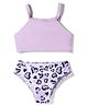 KIDLINGSS Sleeveless Hearts Printed 2 Piece Swimsuit - Purple