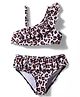 KIDLINGSS Sleeveless Leopard Printed 2 Piece Swimsuit - Brown