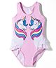 KIDLINGSS Sleeveless Unicorn Printed Ruffled Detailed Swimsuit - Light Pink