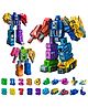 FUNBUN 10-Pcs Changing Robot Action Toy - STEM Learning Robot For Kids, DIY Building Vehicle, Educational Games For Kids Birthday Gift For Boys & Girls, Multicolor