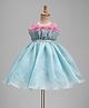 Enfance Woven Sleeveless Solid Flared Party Dress - Sea Green