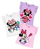 KUCHIPOO Cotton Blend Knit Pack Of 3 Mickey & Friends Featuring Sleeveless Characters Printed Tees - Lavender White & Pink