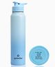 Speedex Stainless Steel Water Bottle 1 Litre (1000 ml), BIS Approved, Leakproof Sipper Cap, Dual Blue, Pack of 1