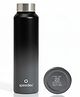 Speedex Stainless Steel Water Bottle 1L (1000 ml), Leak Proof Cap, BIS Approved, for Office, School, Gym & Travel, Black Grey, Set of 1