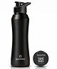 Speedex Stainless Steel Water Bottle 1 Ltr (1000 ml), Leakproof Sipper Cap, BIS Approved Metal Bottle for Office, School, Gym, Travel & Daily Use, Black, Pack of 1