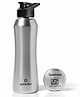 Speedex Stainless Steel Water Bottle 1 Ltr (1000 ml), Leakproof Sipper Cap, BIS Approved Metal Bottle for Office, School, Gym, Travel & Daily Use, Silver, Pack of 1