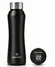 Speedex Stainless Steel Water Bottle 1 Litre (1000 ml), Leakproof Screw Cap, BIS Approved, Black, Pack of 1