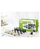 SUPER TOY Portable Chess & Checkers Set, 2 in 1 Travel Board Games for Kids and Adults, Folding Roll up Chess Game Sets, Extra 24 Checker Pieces, Tournament Thick Mousepad Mat (Black & White)