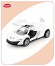Aditi Toys Metal Die-Cast Sports Racer Car Pull Back Action with LED Lights & Engine Sound - White