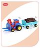 Aditi Toys Plastic Tractor Construction Toy Set for Kids, Friction Powered Tractor with Bricks Trolley for Boys, Suitable for Kids.