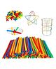 Enorme DIY 90+ Pcs Colorful  Plastic Pipe Straw with Connectors Building Blocks Toy Set for Kids
