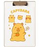FunBlast Capybara Design Transparent Exam Board for Students Pack of 1 - Yellow
