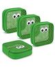 FunBlast Transparent Mesh Makeup Pouch for Daily Use Accessories - Pack of 4 (Green)