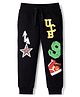 UCB Cotton Knit Full Length Basketball Theme Printed Lounge Pant - Black