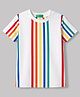 UCB Cotton Knit T-Shirt Half Sleeves Striper White 7-8 Years