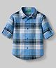 UCB Cotton Woven Shirt Full Sleeves Oxford Check Blue 9-12 Months