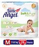 Little Angel Soft & Pure Baby Diaper Pants | 12 Hours Absorption | Calendula Infused Rash-Free Comfort | Breathable AirSlim Fit & Dermatologically Tested | Medium (7-12 kg) - 26 Pieces