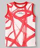 Doreme Cotton Knit T-Shirts Sleeveless Graphic Ivory 4-5 Years