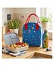 HOOM Kids Insulated Lunch Bag with Thermal Foil Lining & Mesh Pocket With Space Print -Blue