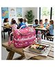 HOOM Kids Insulated Lunch Bag With Aluminium Foil Thermal Lining Double Compartment With Unicorn Rainbow Print - Pink