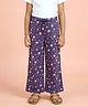 Kiddopanti Cotton Knit Stars & Dream Text Printed Pajama - Dusty Purple