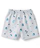 Pink Rabbit Sinker Knit Knee Length Shorts With Sea Life Theme Print - Grey