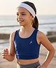 Pine Active Lycra Knit Sleeveless Super Stretch Sports Bra - Navy Blue