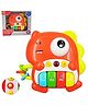 PLUSPOINT Cute Baby Dino Piano Toy Light Up Sound Musical Toy, Learning Educational Interactive Infant Toddler Kids Toys IN Dinosaur Pattern - Multicolor