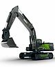 PLUSPOINT Die cast Metal Excavator Construction Vehicle with All Moving Parts Friction Powered Inertia Toys Pretend Play Toy Trucks Building Vehicles for Kids- MUlticolor