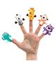 PLUSPOINT Finger Puppets 5 PCS Rubber Puppets for Stories with Hands Waterproof Vinyl Cute Finger Props Figures Novelty Toys Gift for Kids Toys Party Favors Goodie Bag Fillers (Wild) 3 Years +