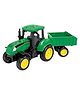 Friction powered Tractor Toy Push & Go Tractor Toy with Trolley Agriculture Farm Vehicle for Kids
