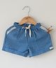 Love the World Today Cotton Woven Checked Shorts - Blue