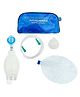 MQUIP Pediatric White Silicone Ambu Bag (500ml) | Manual Resuscitator for Pediatric | Emergency Respiratory Support | 2600ml Reservoir Bag | 1.87m Oxygen Tubing | Latex-Free