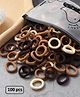 Ziory Set Of 100 Solid Rubber Bands - Brown