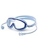 Konex Swimming Goggles for Kids with UV Protected Big Frame Lens, Anti-Fog and Anti-Leak Design, Soft Silicone Body and Adjustable Strap - Blue