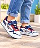 Pine Kids Marvel Velcro Closure Casual Shoes With Avengers Print - White & Red