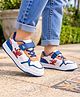 Pine Kids Marvel Velcro Closure Casual Shoes With Iron Man Print - Blue & White