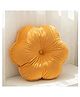 Peach Cuddle Velvet Flower Shaped Floor Cushion for Kids Room, Living Room, Bedroom, Patio (Yellow, 16x16 inch)