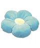 Peach Cuddle Flower Shaped Velvet Floor Cushion (16x16 inch, Light Blue)