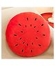 Peach Cuddle Watermelon Fruit Shaped Velvet Cushion (Red, 16x16 Inch)