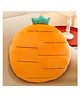 Peach Cuddle Carrot Shaped Velvet Cushion (16x16 inch, Orange)