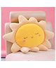 Peach Cuddle Sun Shaped Velvet Cushion for Kids Room, Living Room, Bedroom, Luxury Furnishing, Throw Pillow (16x16 inch, Orange)