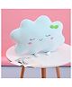 Peach Cuddle Cute Cloud Shaped Velvet Fluffy Fur Cushion for Kids Room, Living Room, Bedroom, Luxury Furnishing, Throw Pillow (16x16 inch, Blue)
