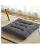 Peach Cuddle Microfiber Square Floor Cushion Pillow For Living Room Décor (Pack Of 1, 50X50 Cm, Grey) Floor Cushions, Bedroom Décor, Tatami Cushion, Patio Cushion, Balcony Cushion, Floor Seating