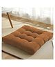 Peach Cuddle Velvet Square Floor Cushion Pillow For Living Room Décor (Pack of 1, 50X50 Cm, Brown) Floor Cushions