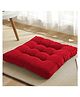 Peach Cuddle Velvet Square Floor Cushion Pillow For Living Room Décor (Pack of 1, 50X50 Cm, Red) Floor Cushions