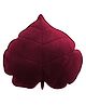 Peach Cuddle Velvet Leaf Shaped Throw Cushion Pillow For Living Room Décor (Pack of 1, 45X45 Cm, Maroon)